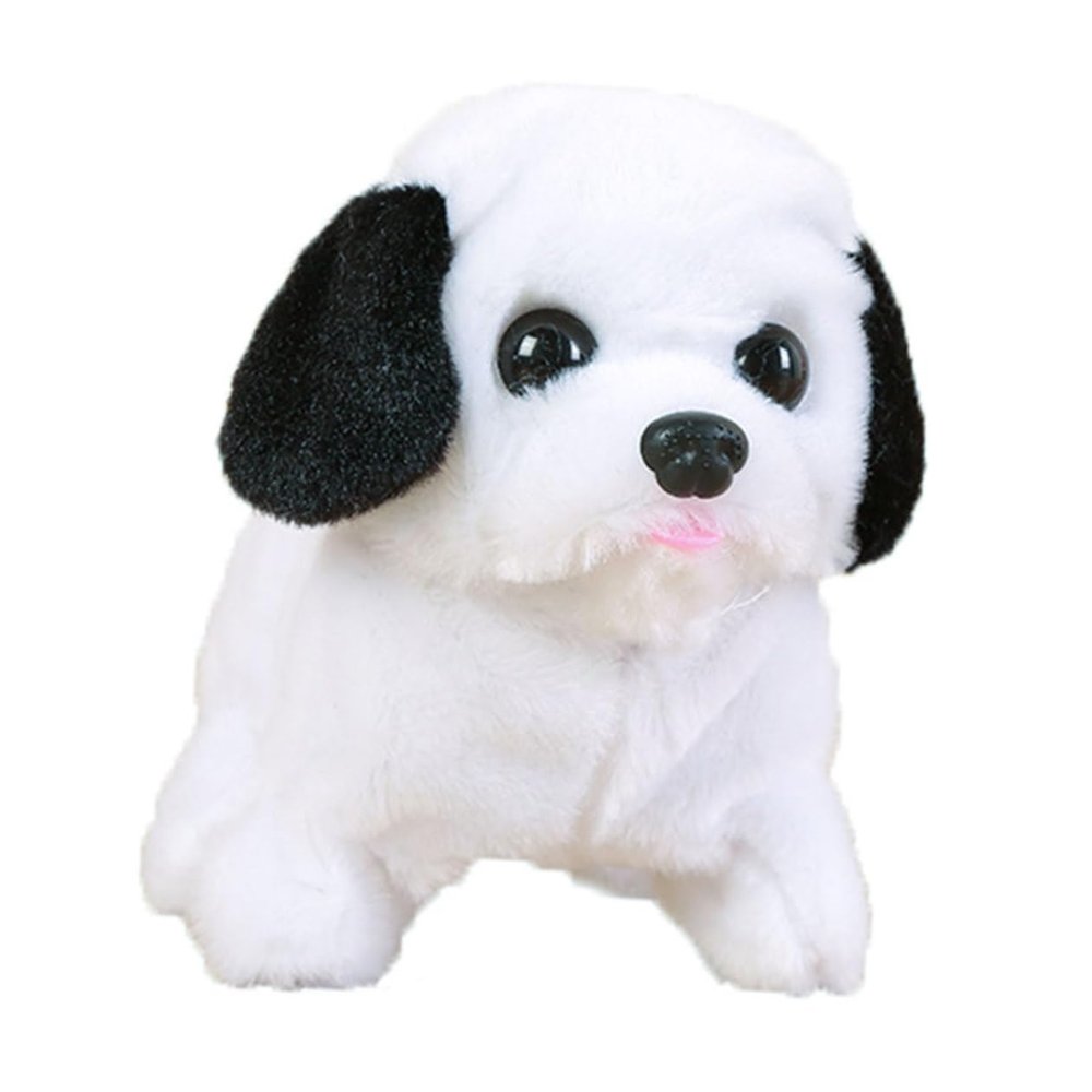 Gatuida 1pc Plush Electric Dog Toy Interactive Tail Wagging Boy Girl Plaything Cute Barking Sound for Desktop Decoration and Fun for Boys and Girls Ears Batteries Not Included