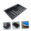 DECHOUS Table Chip Tray Poker Chip Holder Tray Poker Chip Carrier Poker Table Chip Rack Removable Dealer Style Serving Poker Chip Holders for Table Poker Chips Tray Trays Black Plastic view 2