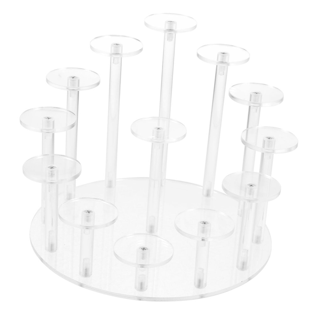 Alipis Acrylic Jewelry Display Rack Transparent Organizer Stand for Earrings Rings Action Figures and Collectibles Versatile Desktop Storage