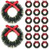 ORFOFE 20pcs Christmas Miniature Wreath Hanging Decorations Artificial Xmas Mini Wreath Farmhouse for Christmas Tree Dollhouse Windows 1.57Inch view 1