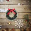 ORFOFE 20pcs Christmas Miniature Wreath Hanging Decorations Artificial Xmas Mini Wreath Farmhouse for Christmas Tree Dollhouse Windows 1.57Inch view 2