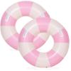 2PCS Large Swimming Pool Tubes Inflatable Pool Floats for Adult Swim Ring Floaties Inflatable Swimming Pool Raft Summer Beach Lounger Float Party Supplies (Pink, 36 inch) view 1