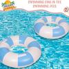 2PCS Large Swimming Pool Tubes Inflatable Pool Floats for Adult Swim Ring Floaties Inflatable Swimming Pool Raft Summer Beach Lounger Float Party Supplies (Blue, 36 inch) view 3