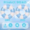 2PCS Large Swimming Pool Tubes Inflatable Pool Floats for Adult Swim Ring Floaties Inflatable Swimming Pool Raft Summer Beach Lounger Float Party Supplies (Blue, 36 inch) view 4