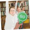Angoily 2pcs Double-Sided Traffic Signs Ergonomic Handle for Boys and Girls Signs for Classroom Safety and Street Traffic Education view 4