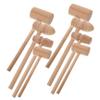 Garneck 8pcs Wooden Hammers for Easter Eggs Kitchen Meat Tenderizer Ergonomic Crab Hammer Educational Toy for Boy Girl Hand-Eye Coordination Development view 1