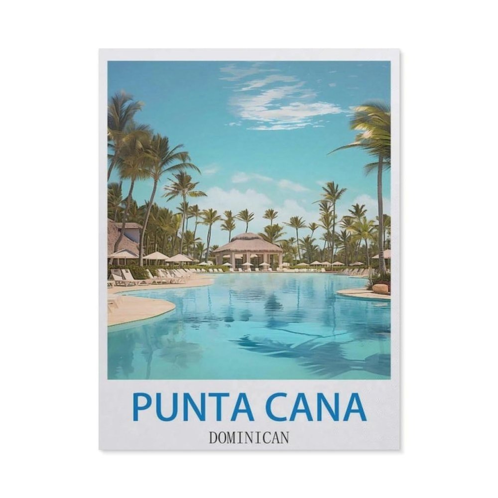 Jigsaw Puzzle 1000 PiecesPunta Cana Dominican RepublicWood Children Toys Decompression Game75x50cm-CN98