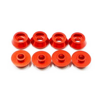 8Pcs Metal Connecting Rod Screw Gasket Shim Washer Rest for WPL C14 C24 C34 C44 MN D90 D91 D99S RC Car(Red)