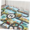Garneck 1set Cognitive Traffic Game Mat for Boys and Girls Play Rug Engaging Traffic Signs for Indoor Playtime Family Games and Encouraging Imagination view 2