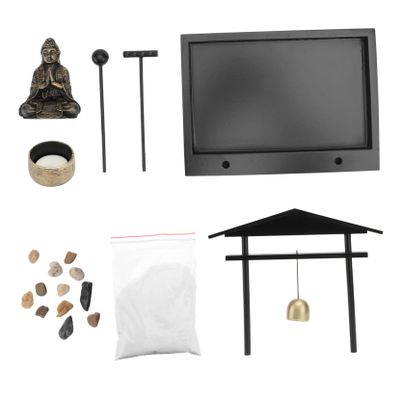 GLEAVI 1set Zen Sand Table Ornament Buddha Figure Decorative Landscape for Meditation and Relaxation for Adornment