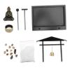 GLEAVI 1set Zen Sand Table Ornament Buddha Figure Decorative Landscape for Meditation and Relaxation for Adornment view 1