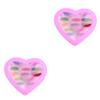 Kisangel 2sets Plastic Gemstones for Crafts Glittering Accessories Heart-shaped Box for Girls and Creative Play view 1