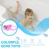 Kisangel 2sets Plastic Gemstones for Crafts Glittering Accessories Heart-shaped Box for Girls and Creative Play view 4