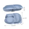 DECHOUS Adorable Silicone Boys and Girls Plate Toddler Dinnerware Feed Bowl Divided Plates for Boys and Girls view 2