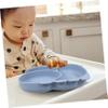 DECHOUS Adorable Silicone Boys and Girls Plate Toddler Dinnerware Feed Bowl Divided Plates for Boys and Girls view 3