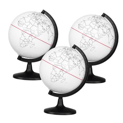 DIYEAH 3pcs Diy Blank Globe Coloring Model Unfinished Globe for Educational Purposes for Art Class Geography Teaching Safe and Reliable