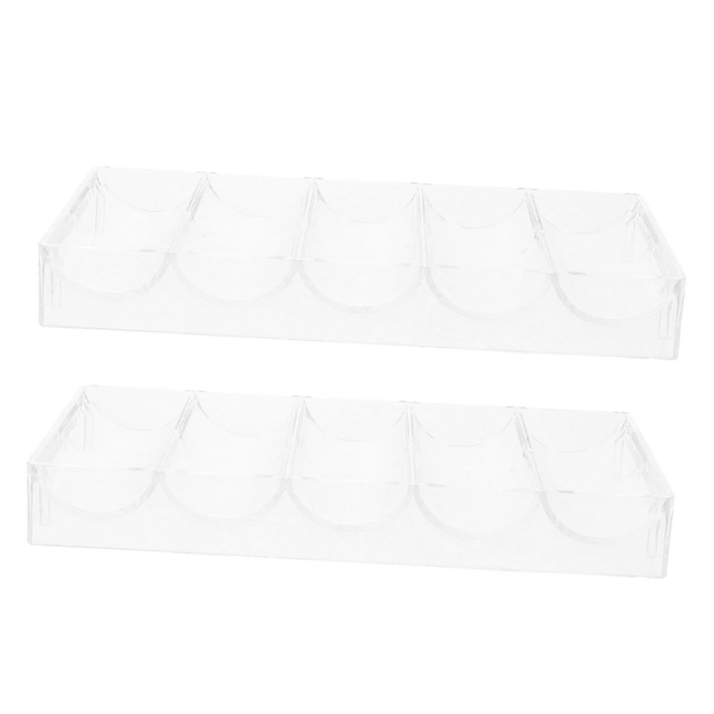 PERSELOSO 2pcs Acrylic Poker Chip Holder Tray Poker Chip Storage Case Organizer Accessories