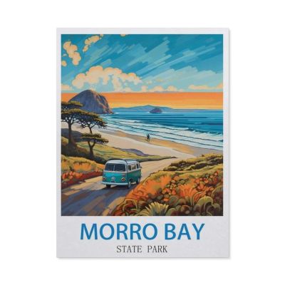 1000PcsMorro Bay State Park Vintage Travel Posters SurfJigsaw Adult Decompression Game Puzzle Students Toy for Children Christmas Birthday Gifts38x26cm-CK44