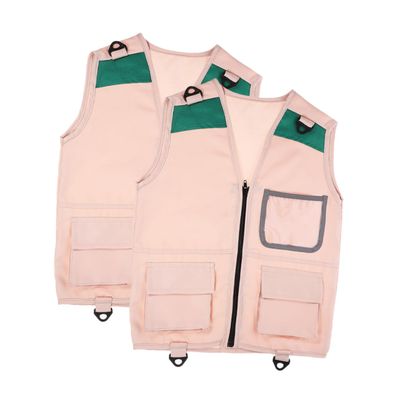 Abaodam 2pcs Boys and Girls Explorer Vest Costume Outdoor Adventure Apparel for Boys and Girls for Cosplay Festivals and Activities Comfortable Fit Multiple Pockets