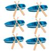 ERINGOGO 6 Pack Mini Resin Model Boat Paddles Beachy Coastal Decor for Ocean Toys view 1