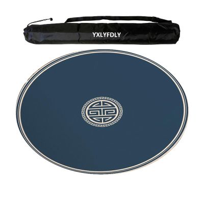 Round Mahjong Mat Thickened and Non-Slip Mahjong Table Cover with Rubber Backing Home Play Mat for Mahjong, Poker, Card, Board, Tile Games(80cm/31.49in)