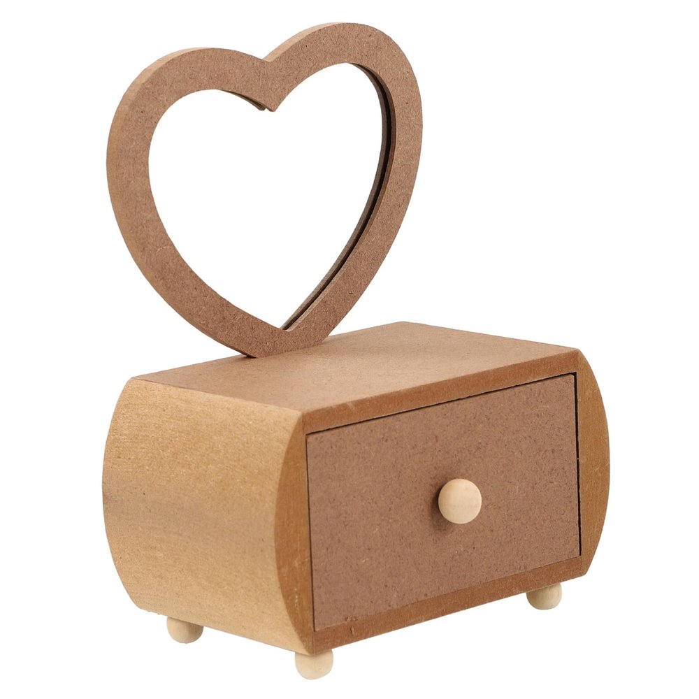 VALICLUD Love Dressing Table Boys and Girls Vanity Table DIY Dresser for Boys and Girls Unfinished Wood Craft Projects
