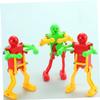 HONMEET 4pcs Windup Robot Toys for Boys and Girls Dancing Toys Clockwork Safe and Easy to Hold for Boys Girls view 3