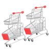 BESPORTBLE 2pcs Mini Supermarket Handcart Toy Rolling Cart Small Shopping Cart for Boys and Girls view 1