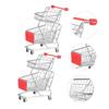 BESPORTBLE 2pcs Mini Supermarket Handcart Toy Rolling Cart Small Shopping Cart for Boys and Girls view 3