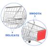 Abaodam 2pcs Mini Shopping Cart for Boys and Girls Two-Tier Hand Truck Dolly Small Wheels Decorative Storage Basket for Desk Office Bedroom view 4