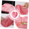Abaodam Silicone Suction Plate for Boy Girl Heart-shaped Compartment Feeding Dish Safe and Portable Dinnerware for Independent Eating and Weaning Pink view 2