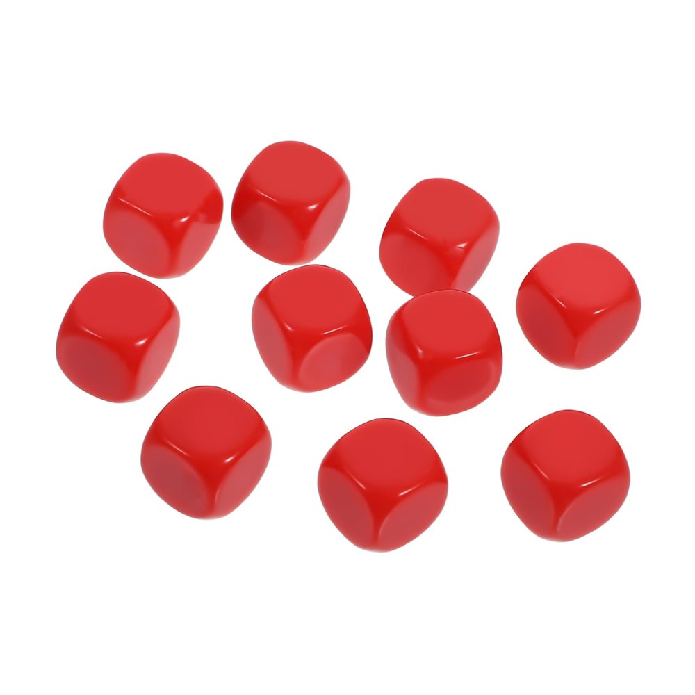 DECHOUS 10pcs Unfinished Acrylic Dice for Craft Projects Blank Small Dice for Games Teaching Tools Creative Activities Paintable Cubes for Parties and Family Fun