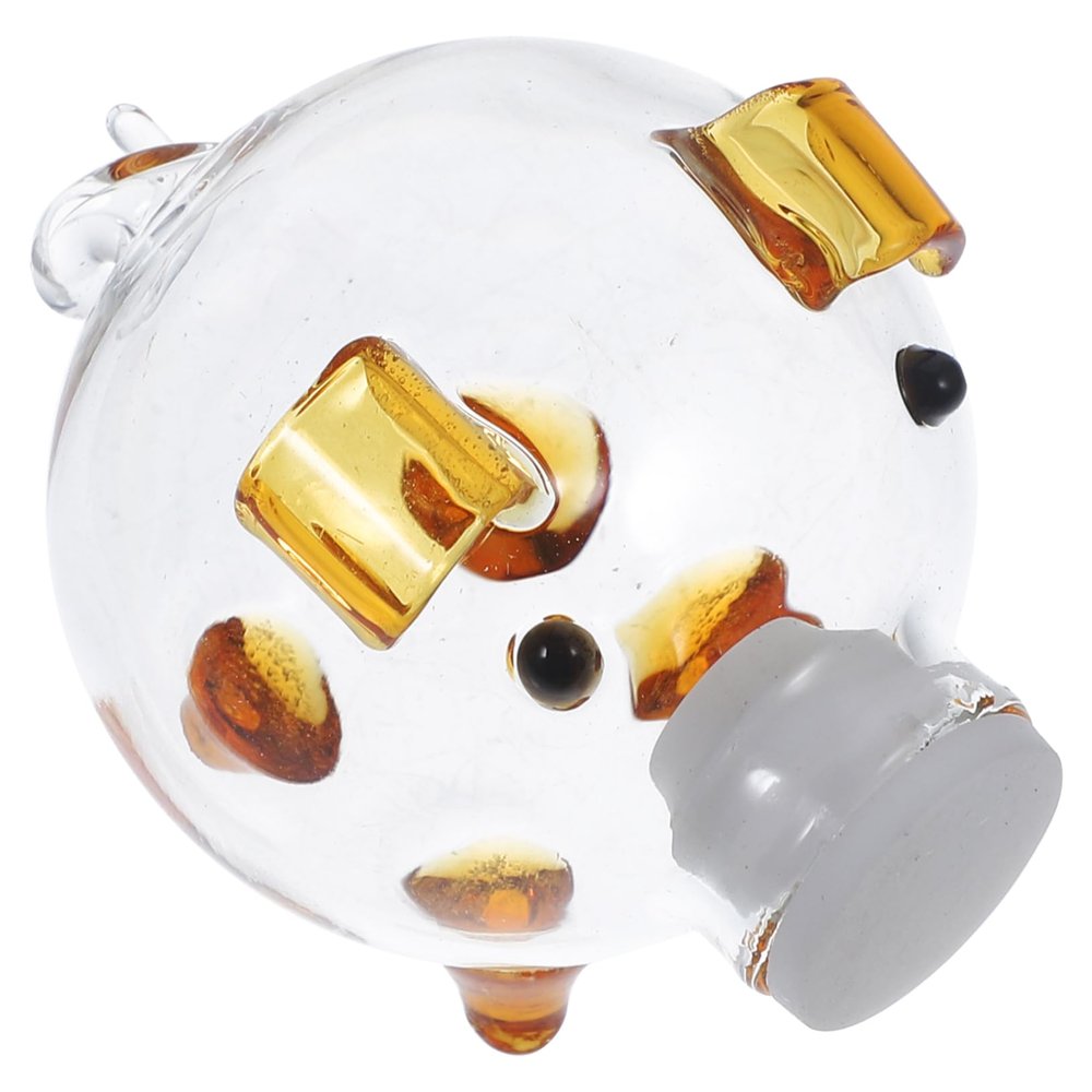 Abaodam Cute Money Bank for Boys and Girls Gold Piggy Bank Glass Pot Decorative Coin Holder for Birthday