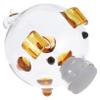 Abaodam Cute Money Bank for Boys and Girls Gold Piggy Bank Glass Pot Decorative Coin Holder for Birthday view 1