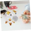 Abaodam Cute Money Bank for Boys and Girls Gold Piggy Bank Glass Pot Decorative Coin Holder for Birthday view 2