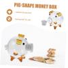 Abaodam Cute Money Bank for Boys and Girls Gold Piggy Bank Glass Pot Decorative Coin Holder for Birthday view 3