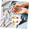 Abaodam Cute Money Bank for Boys and Girls Gold Piggy Bank Glass Pot Decorative Coin Holder for Birthday view 4
