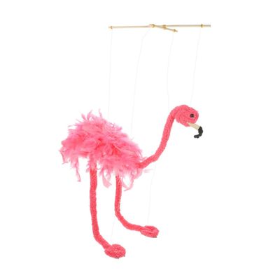Abaodam Marionette Flamingo Puppet Interactive Plush Animal Toy for Stage Shows Creative and Family Fun Engaging Hand Puppet for Emotional Expression and Skill Development