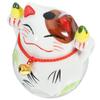 Abaodam 1pc Cute Cat Ceramic Bank Decorative Piggy Bank for Girls Cartoon Design for Saving Money and Home Decor for Desktop Use and Mood Relaxation view 1