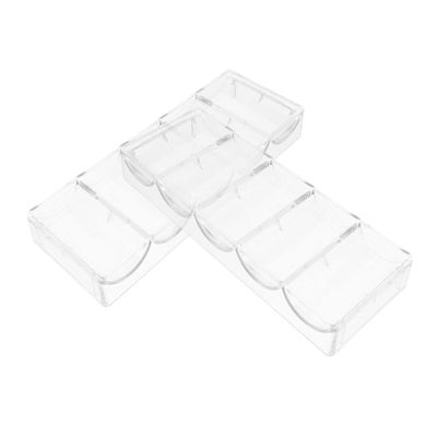 Milisten 2pcs Acrylic Poker Chip Rack Poker Chip Holder Case Tray for Storage Organization