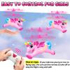 Bloolilies Flying Unicorn Toys for Girls, Magic Flying Fairy Toy Rc & Hand Controlled Mini Drone Helicopter Toy with LED Light for Girls Age 6 7 8 9 10 11 12 Years Old Birthday Easter Gifts for Kids view 3