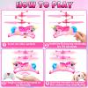 Bloolilies Flying Unicorn Toys for Girls, Magic Flying Fairy Toy Rc & Hand Controlled Mini Drone Helicopter Toy with LED Light for Girls Age 6 7 8 9 10 11 12 Years Old Birthday Easter Gifts for Kids view 4