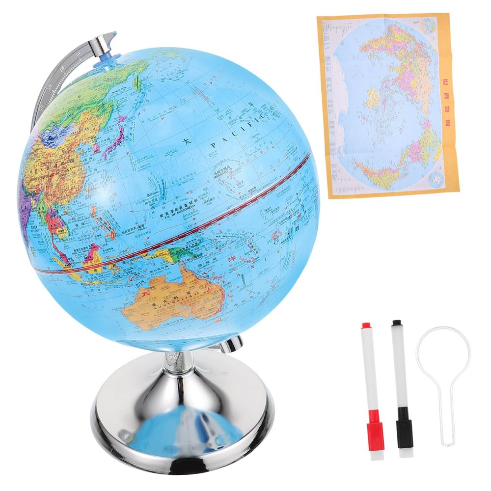 Angoily 1 Set Educational World Globe for Interactive Terrestrial Globe with Solid Base Modern Office Decor and Learning Tool for Present for Students