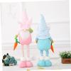 ABOOFAN 1 Pc Easter Theme Doll Adorable Long Legged Gnome with Carrot for Home Decoration Fun Photo Props Made with Skin Friendly Material for Comfort view 2