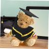 ABOOFAN Graduation Bear Outfit Set Cap Shawl and Certificate for Academic Achievement view 4