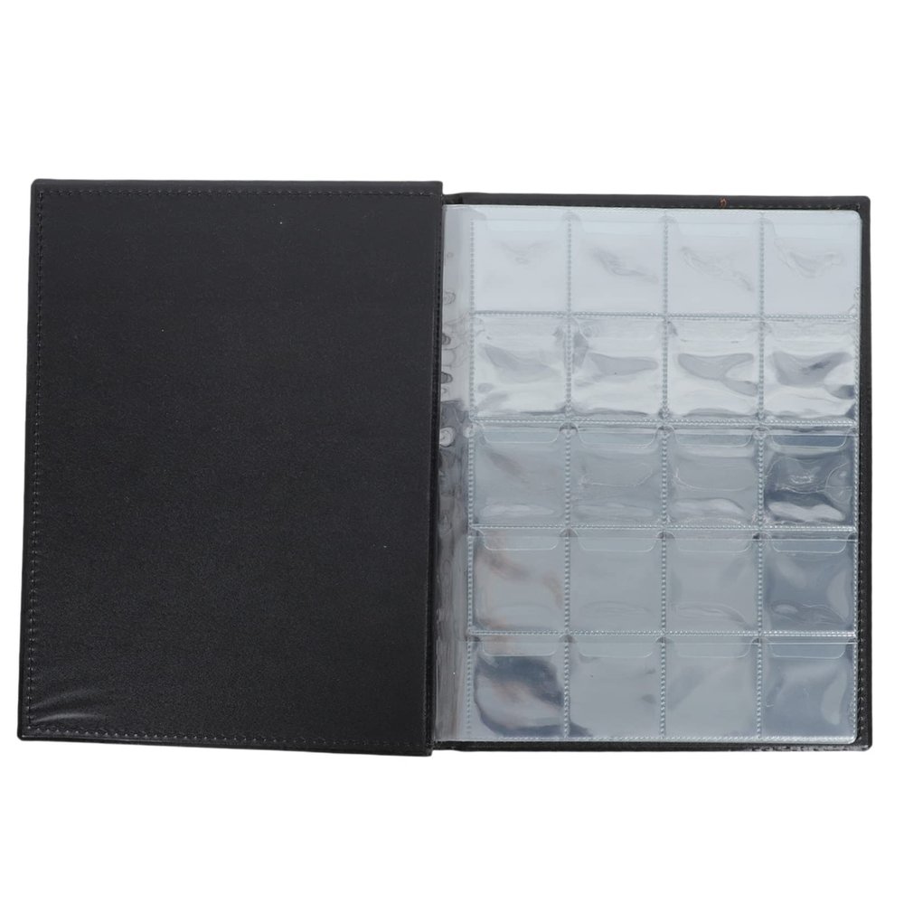 Angoily Pu Leather Coin Storage Album for Coins for Collectors Tokens Medallions and Badges