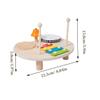 Vaguelly 1set Boy Girl Wooden Drum Set Xylophone and Percussion Instruments Multi-Functional Musical Toy for Toddlers for Parties and Creative Play view 2