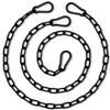 2 Pack Hanging Swing Chain with 4 Carabiners 44in, 660LB Capacity Heavy Duty Hammock Hardware Kit for Punching Bags, Swing Chairs, Indoor & Outdoor Gym (Black, 44in, 2pcs) view 1