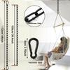 2 Pack Hanging Swing Chain with 4 Carabiners 44in, 660LB Capacity Heavy Duty Hammock Hardware Kit for Punching Bags, Swing Chairs, Indoor & Outdoor Gym (Black, 44in, 2pcs) view 2