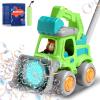 Bubble Lawn Mower Toddler Toys, Engineering Car Bubble Grill Machine Maker Blower Kids Toy Cart,Ideal Gifts for 1-4 Year Old Boy,Girl, Outdoor Child Party Toys with 6X Bubbles Solution Refills,Green view 1